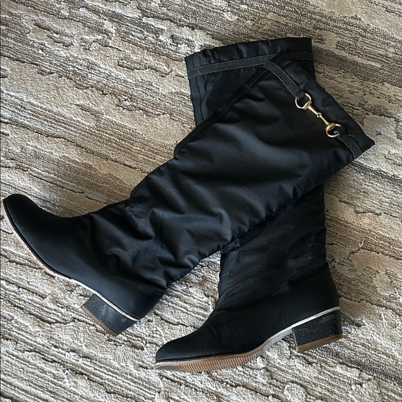 Gucci Horsebit Shearling & Nylon Boots - Picture 4 of 13
